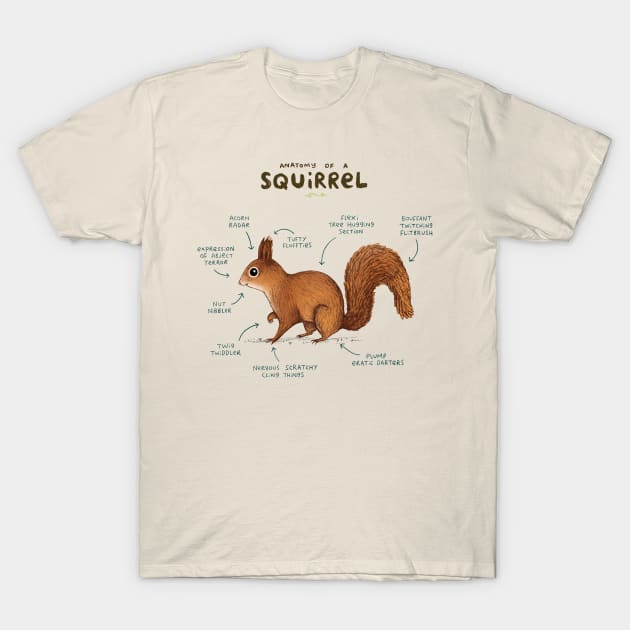 Anatomy of a Squirrel T-Shirt by Sophie Corrigan